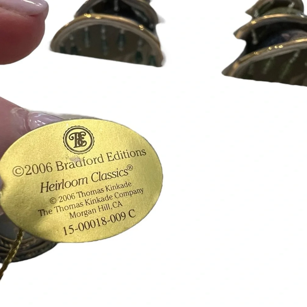 Thomas‎ Kinkade Christmas Ornament 3 Trees Collection Heirloom Classics Bradford